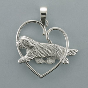 (image for) Bearded Collie Pendant - SBCOL517