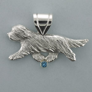 (image for) Bearded Collie Pendant - SBCOL519