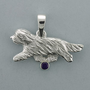 (image for) Bearded Collie Pendant - SBCOL522