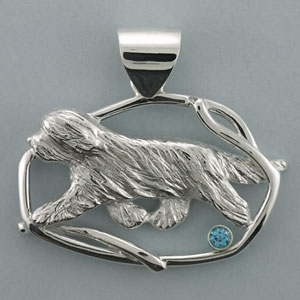 (image for) Bearded Collie Pendant - SBCOL523