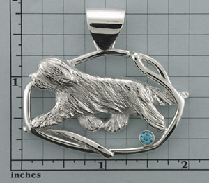 Modal Additional Images for Bearded Collie Pendant - SBCOL523