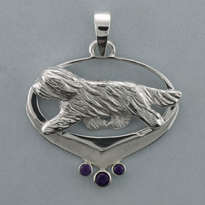 (image for) Bearded Collie Pendant - SBCOL531