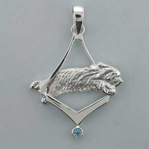 (image for) Bearded Collie Pendant - SBCOL553