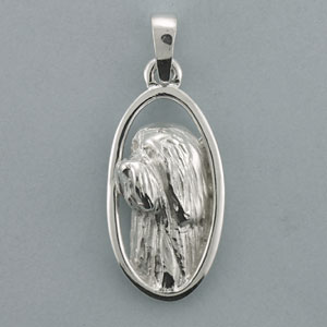 (image for) Bearded Collie Pendant - SBCOL554