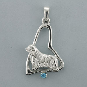 (image for) Bearded Collie Pendant - SBCOL555