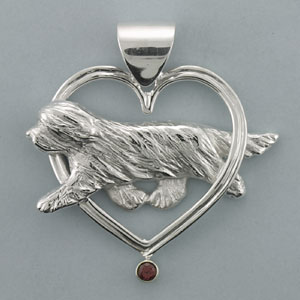 (image for) Bearded Collie Pendant - SBCOL556