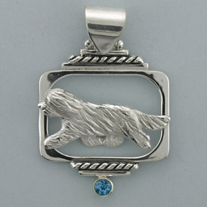 (image for) Bearded Collie Pendant - SBCOL565