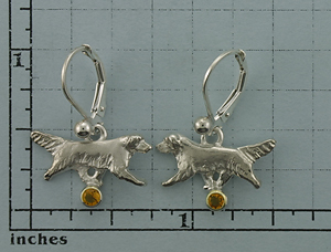 Modal Additional Images for Golden Retriever Earrings - SGOLD545