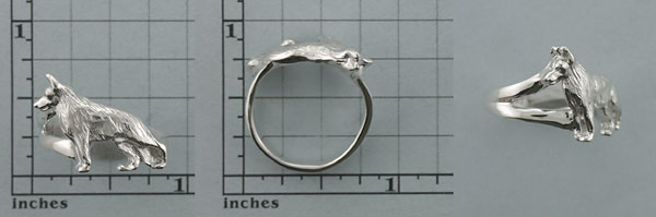 Modal Additional Images for German Shepherd Dog Ring - SGSD551