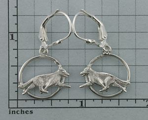 Modal Additional Images for German Shepherd Dog Earrings - SGSD553