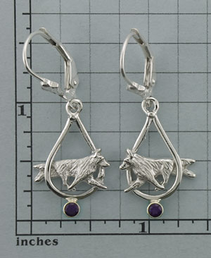 Modal Additional Images for German Shepherd Dog Earrings - SGSD554