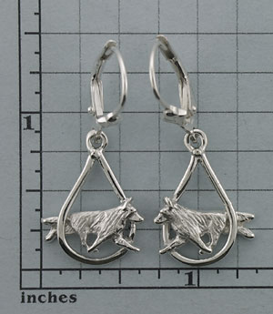 Modal Additional Images for German Shepherd Dog Earrings - SGSD555