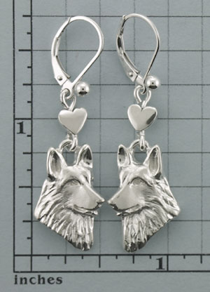 Modal Additional Images for German Shepherd Dog Earrings - SGSD601