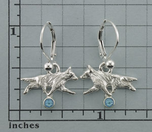 Modal Additional Images for German Shepherd Dog Earrings - SGSD602