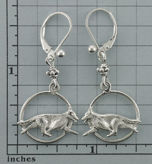 Modal Additional Images for German Shepherd Dog Earrings - SGSD605